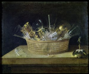 Nature morte avec un panier de verres, 1644